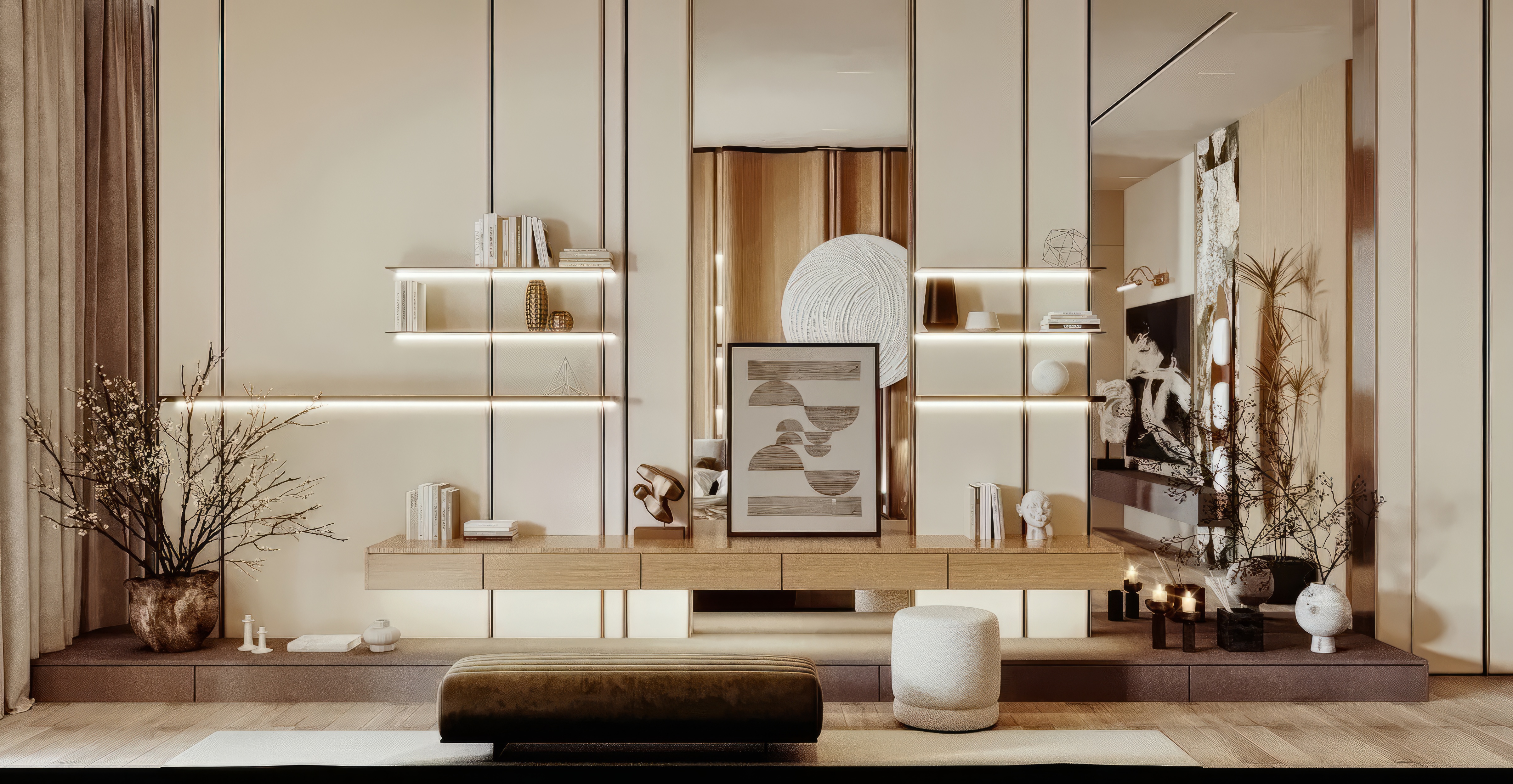 MASTER BEDROOM  03 公寓设计丨沙特阿拉伯丨Rana El Shanwany-15