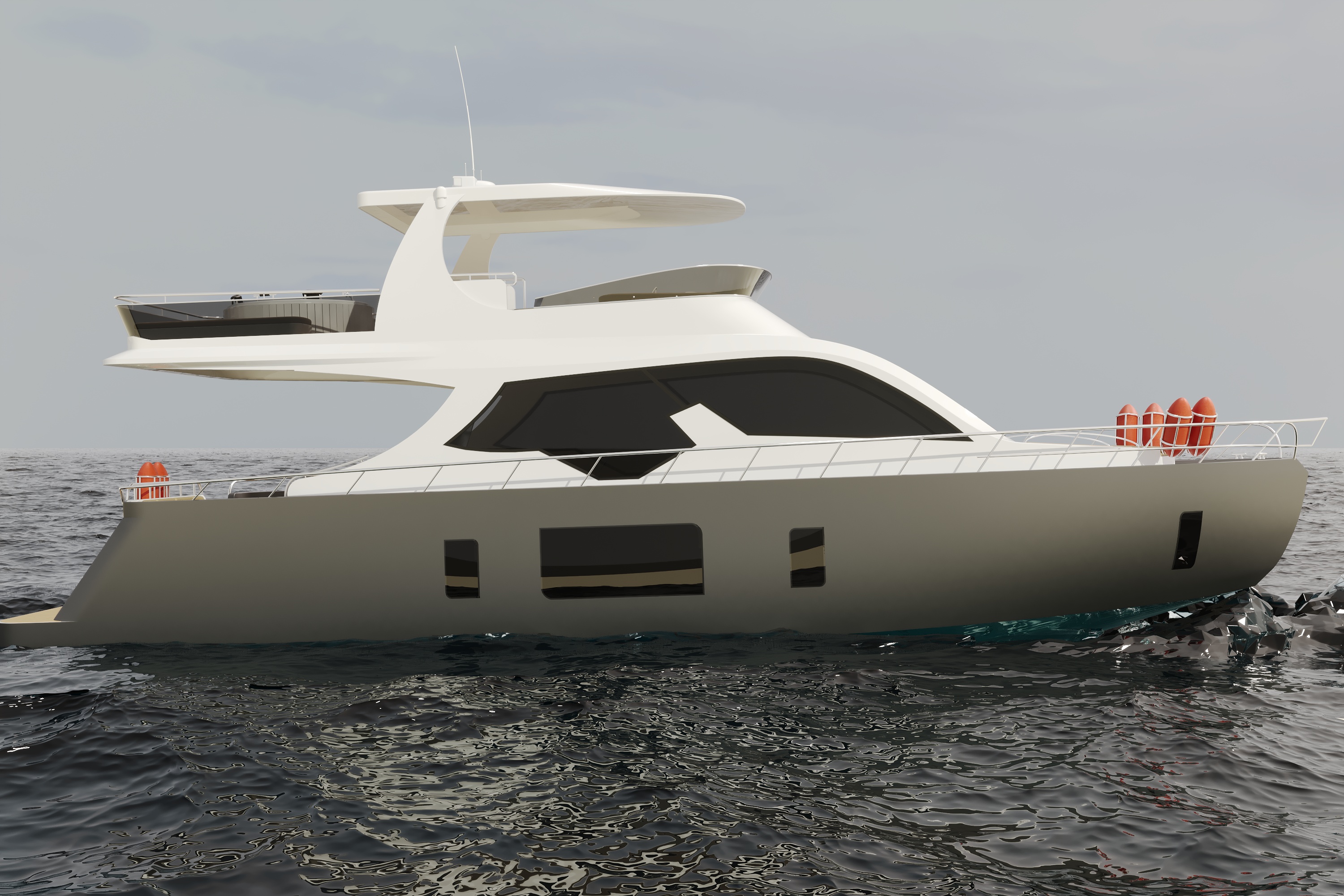 YACHT MODEL 2022 azimut 62 3D 模型-5