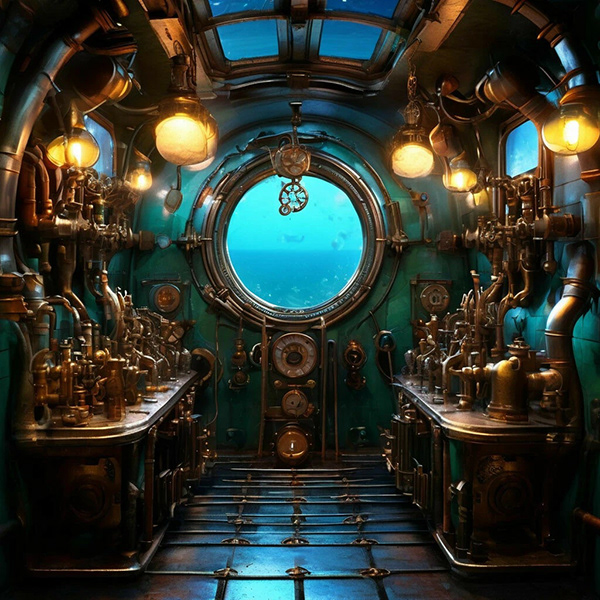 Дизайн квеста в стиле стимпанк. Батискаф. 4-2