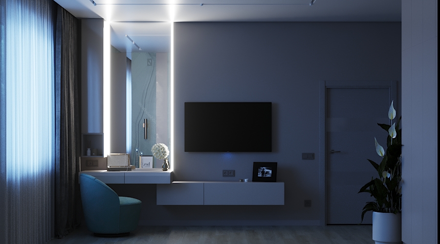 卧室室内设计丨俄罗斯车里雅宾斯克丨娜塔莉亚·布赫涅娃-20