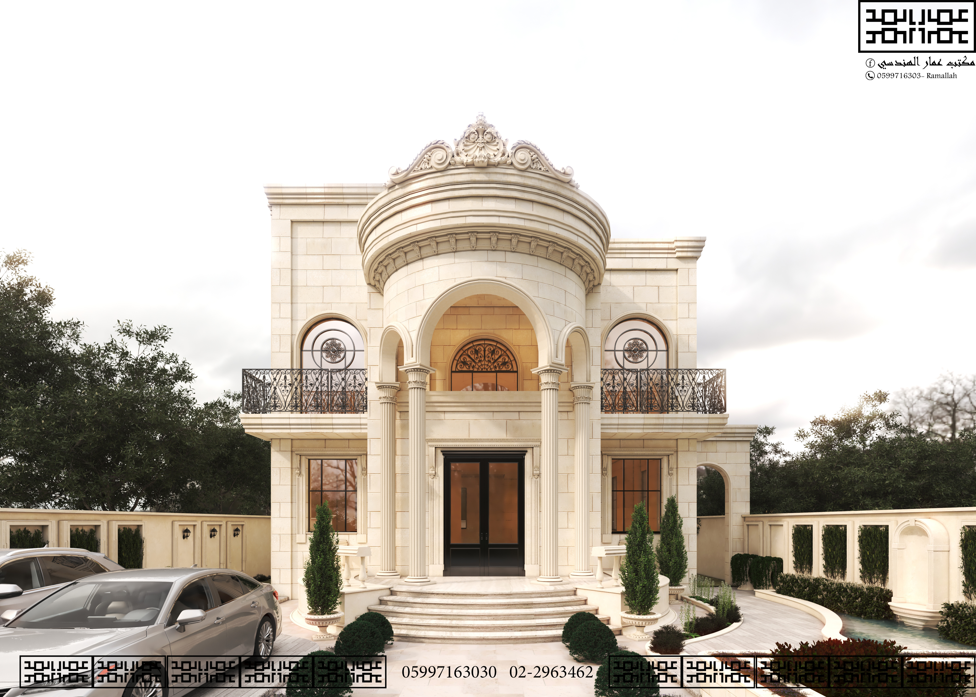 Classic villa design- Ramallah-3