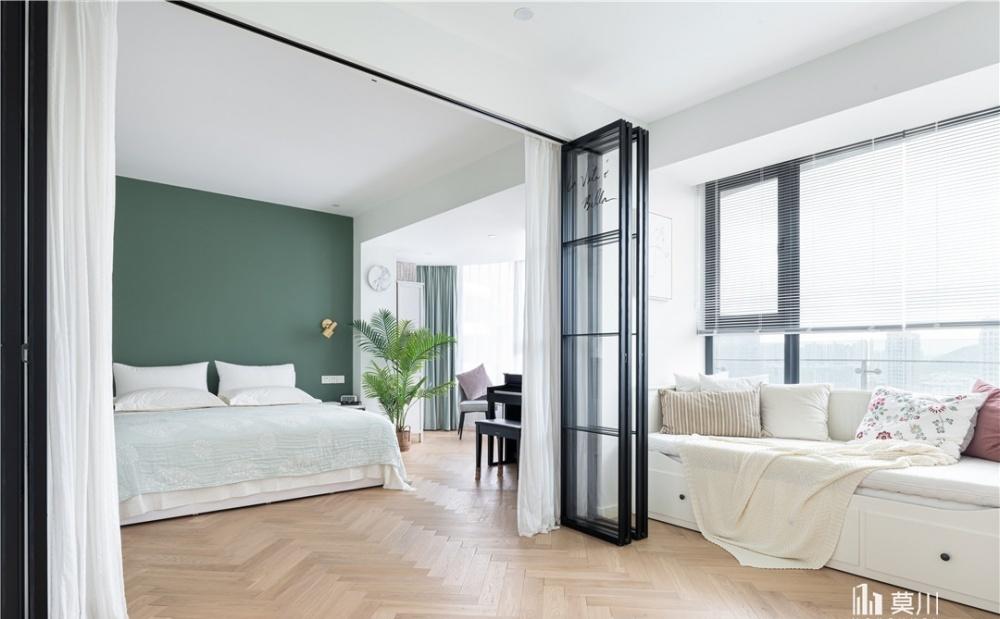 莫川设计丨平层北欧风 | 简约黑白灰,致敬悠闲生活-14