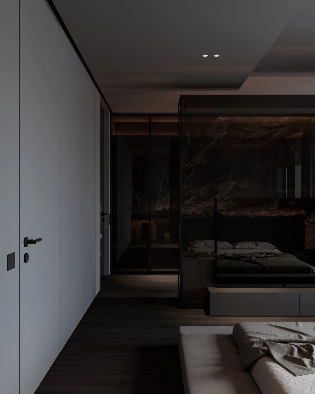 97㎡黑色调公寓设计-25