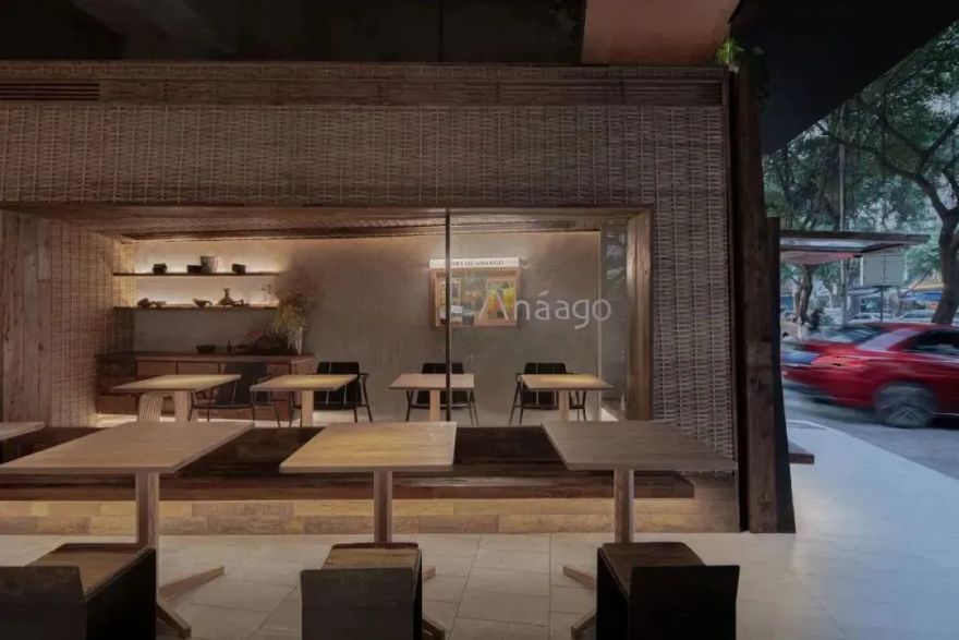 自然材质碰撞出的趣味空间:Anaago Bistro | 几里设计-29
