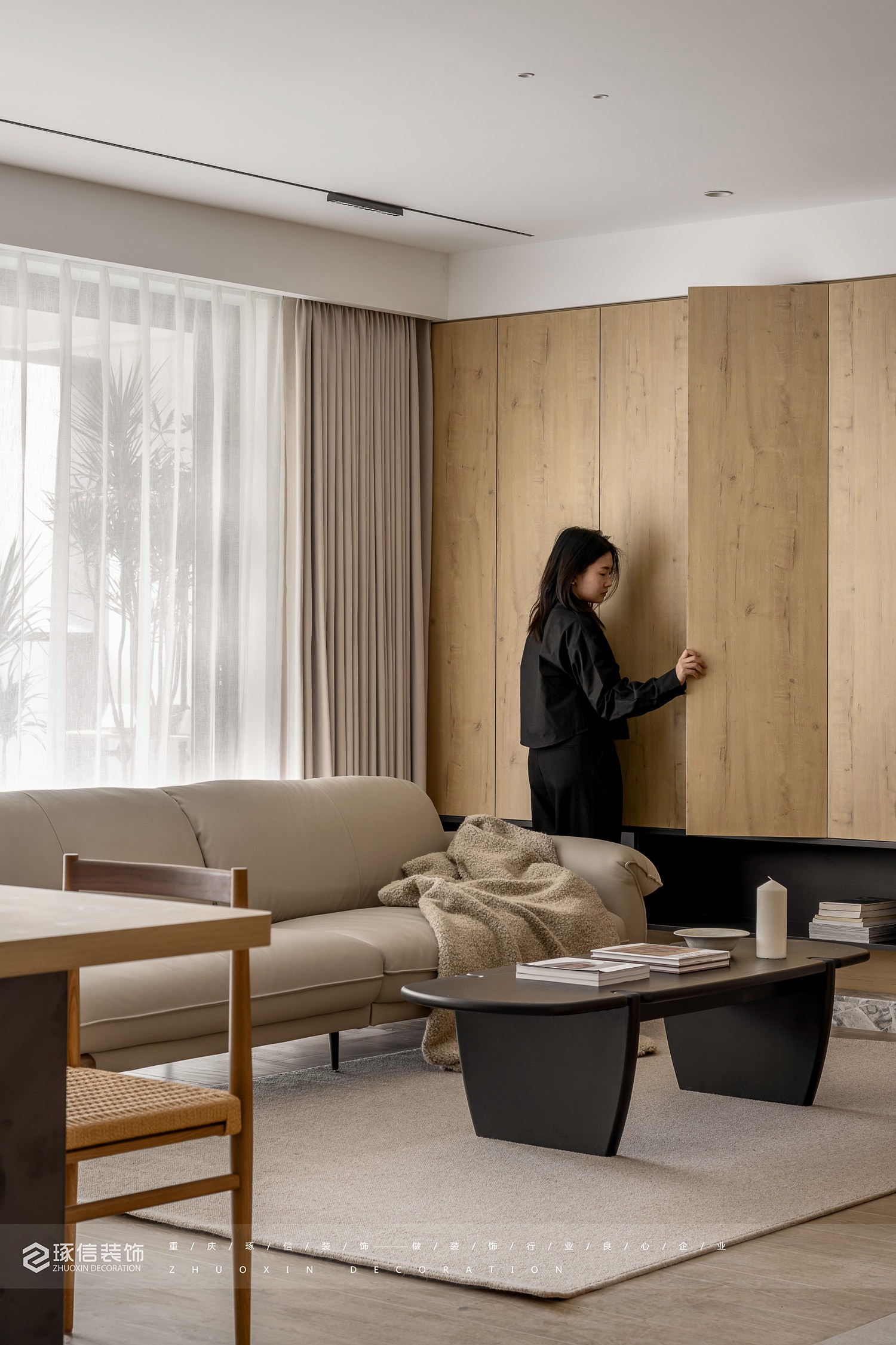 120 平现代极简放松空间丨琢信装饰-5