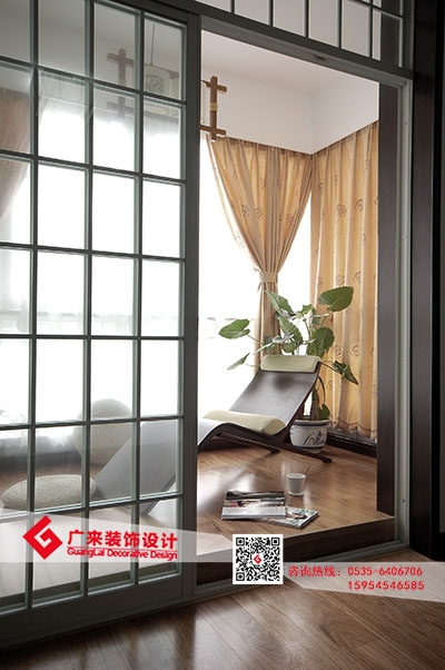 【烟台广来装饰】大成门6号楼现代中式三室两厅一卫一厨-4