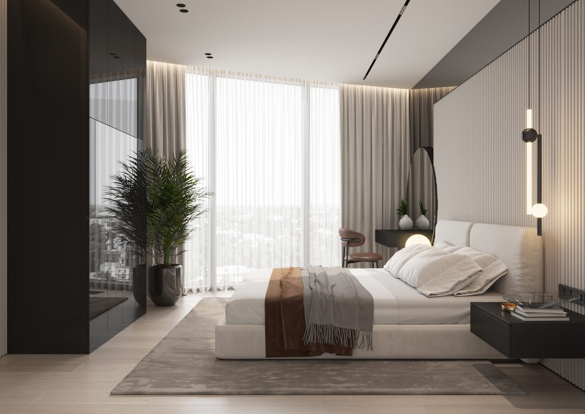 95㎡浅色系公寓设计 既舒适又精致-20