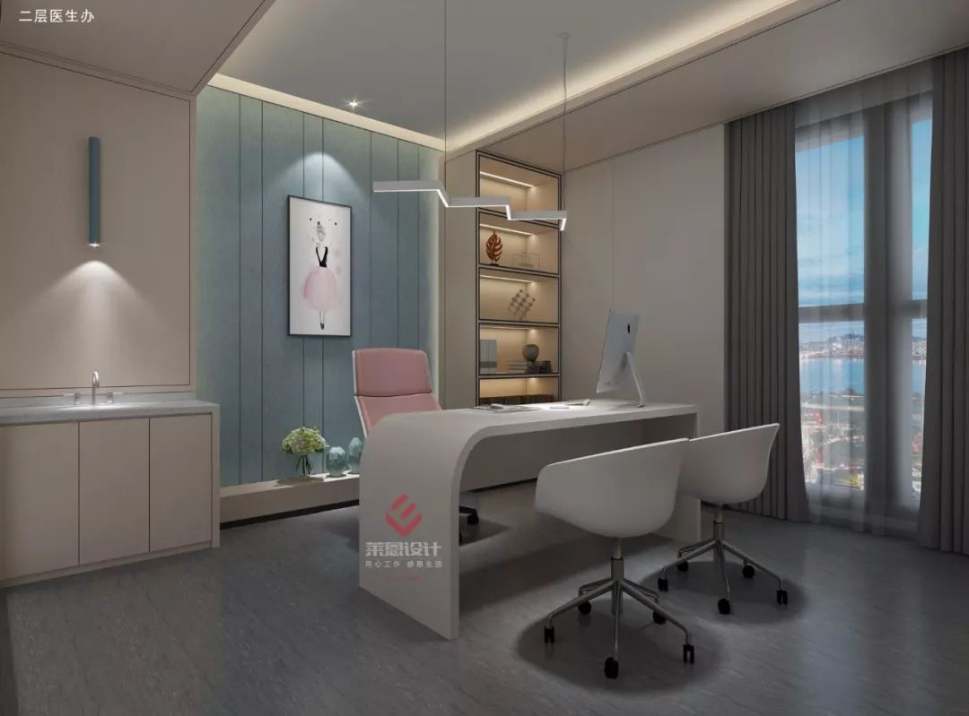 梦幻粉蓝,上海医疗美容医院设计诠释女性美-32