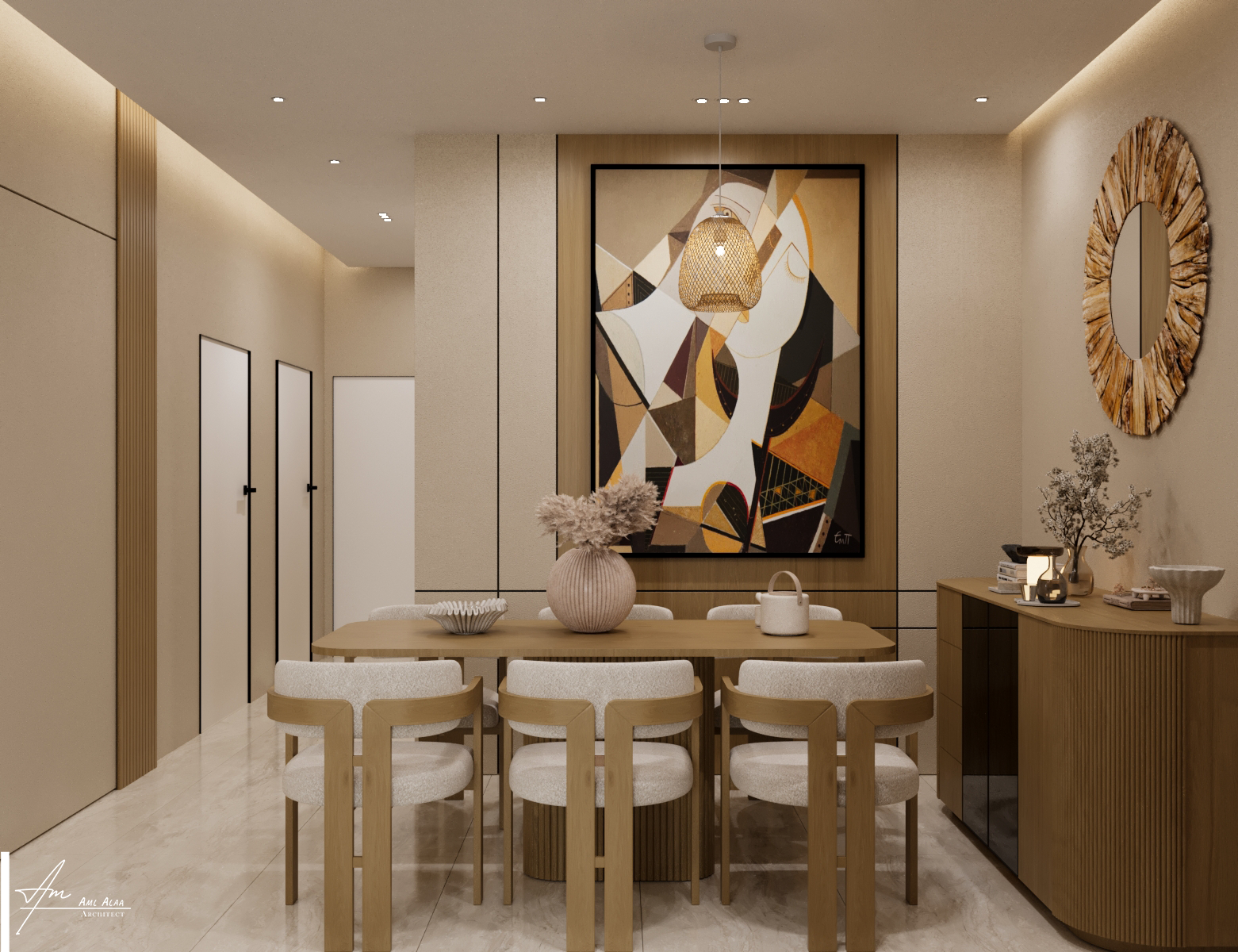 100 M2 Apartment japandi style Egypt 2025 part 1-9