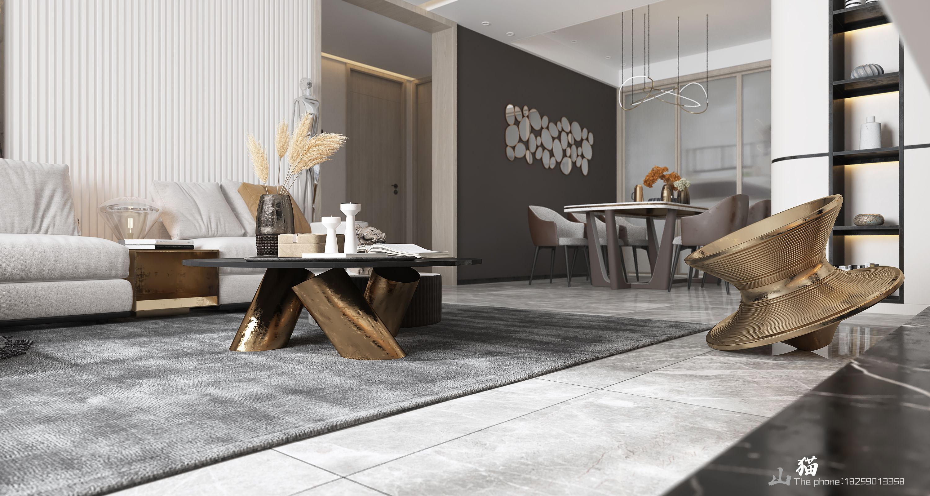 3Dmax18 打造现代居家客餐厅设计-15