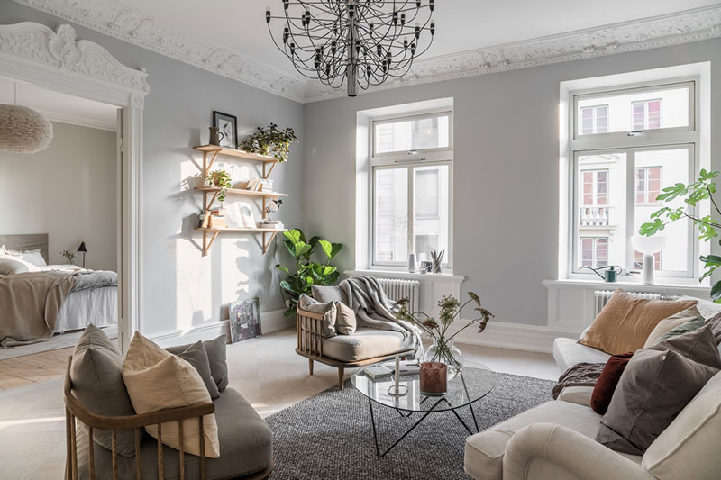 瑞典温馨公寓 | 木质元素与暖色调的完美融合-5