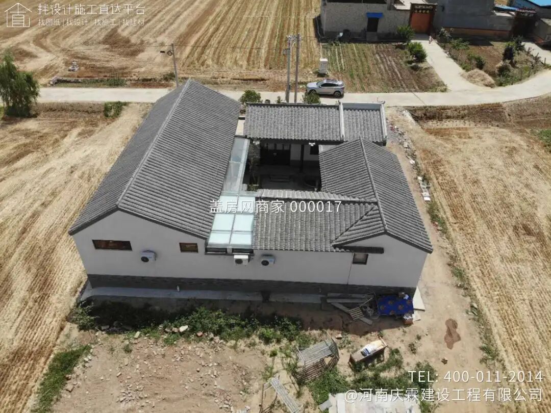 【施工队案例】河南许昌一层中式三合院施工-1