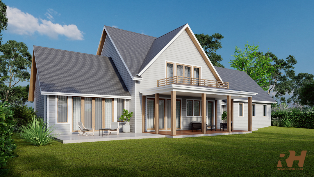Residential House Exterior Design & 3D Rendering-4
