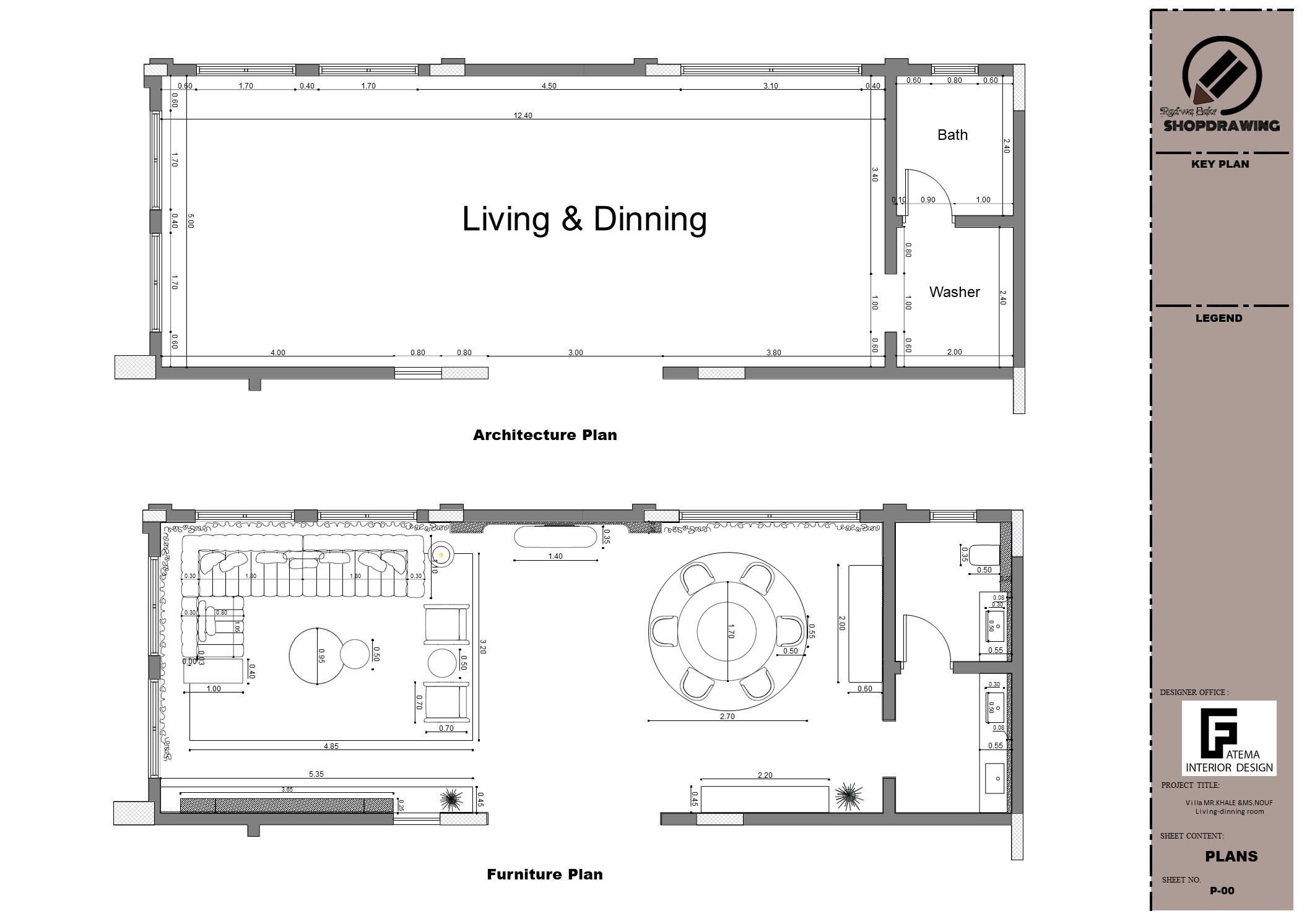 Shop Drawing For Living and Dining-1