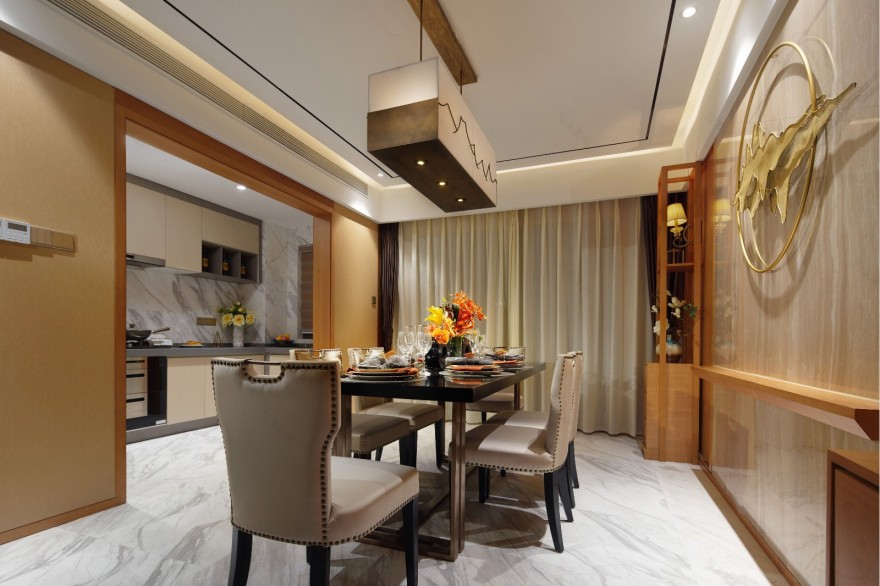 晋江格林春天三期(中式)样板房 香港简宁安设计-15