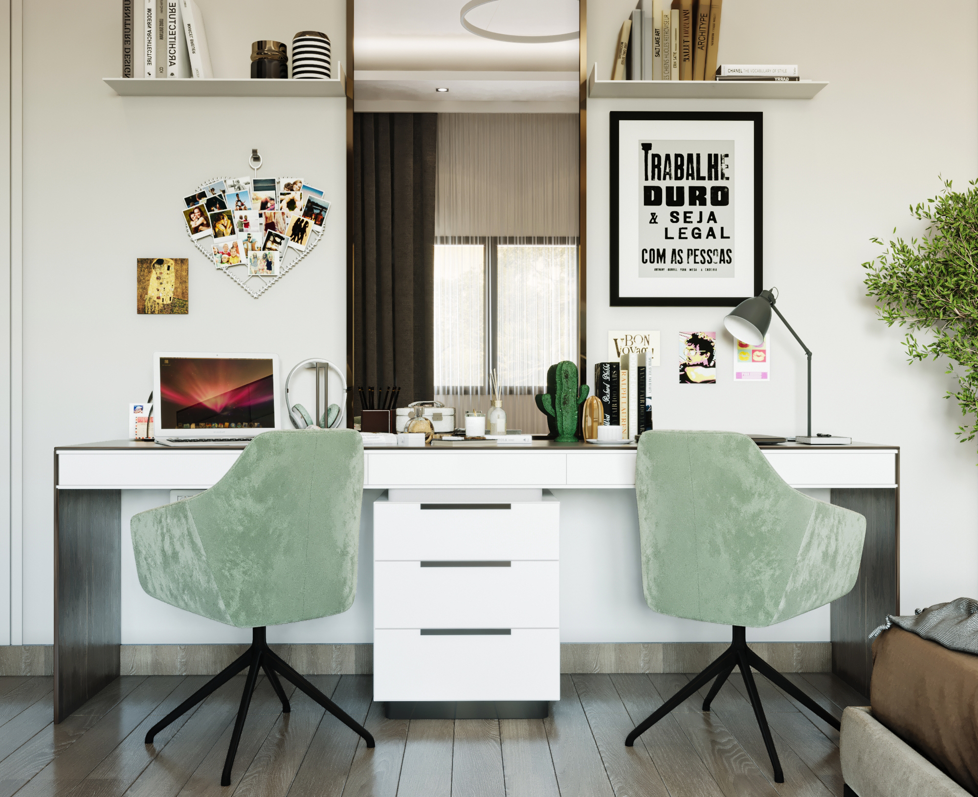 中性风格卧室设计丨沙特阿拉伯丨vision design & construction-15