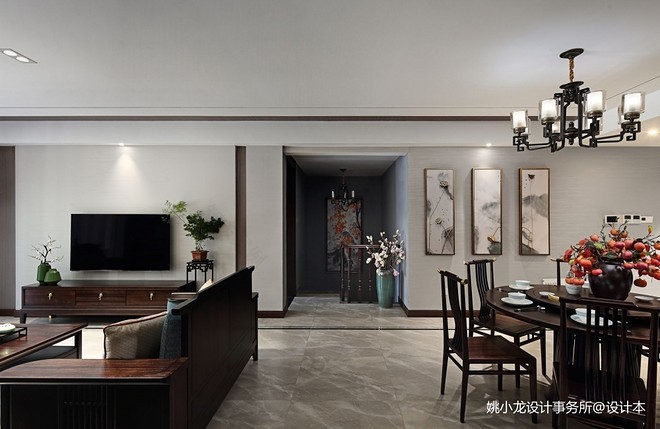 150万元复式305平米装修案例·效果图 法兰谷 · 新中式-18