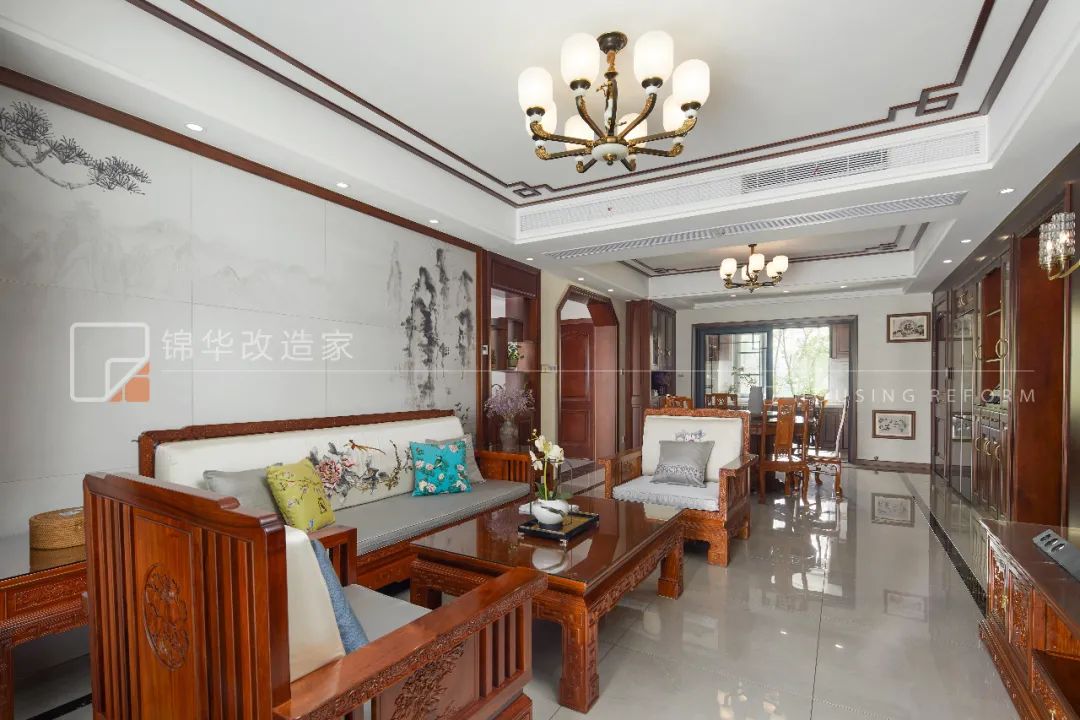 阳光 100 中式养老房 | 新中式风格,红木家具,强大的收纳功能-29