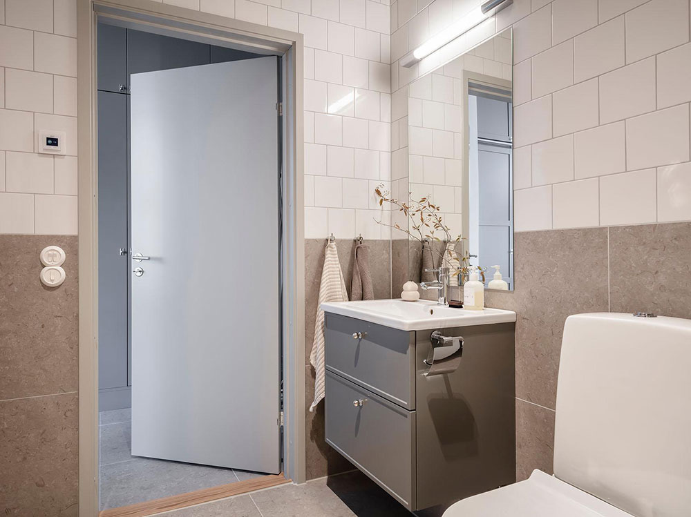 哥德堡带独立入口和露台的时尚公寓-40