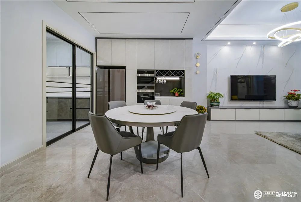 200㎡现代简约别墅丨锦华装饰-33