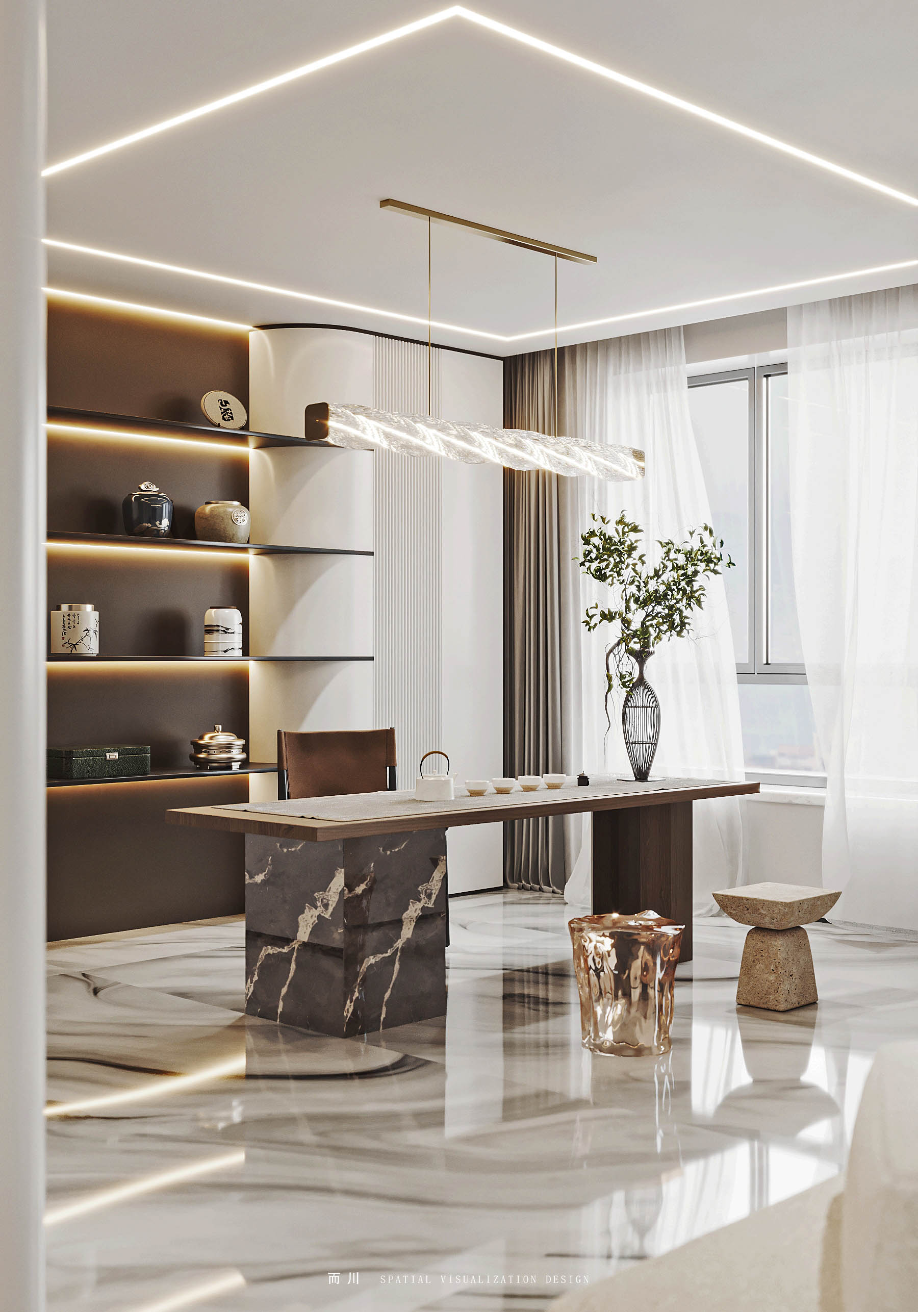 现代轻奢丨魔方空间设计-24