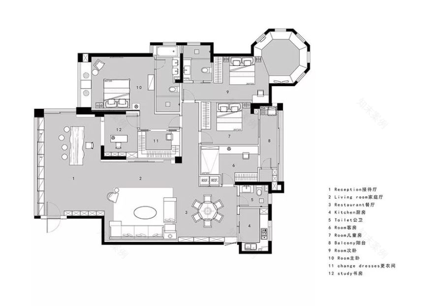 质感源·C 宅 | 黑色神秘魅力的戏剧性空间-39