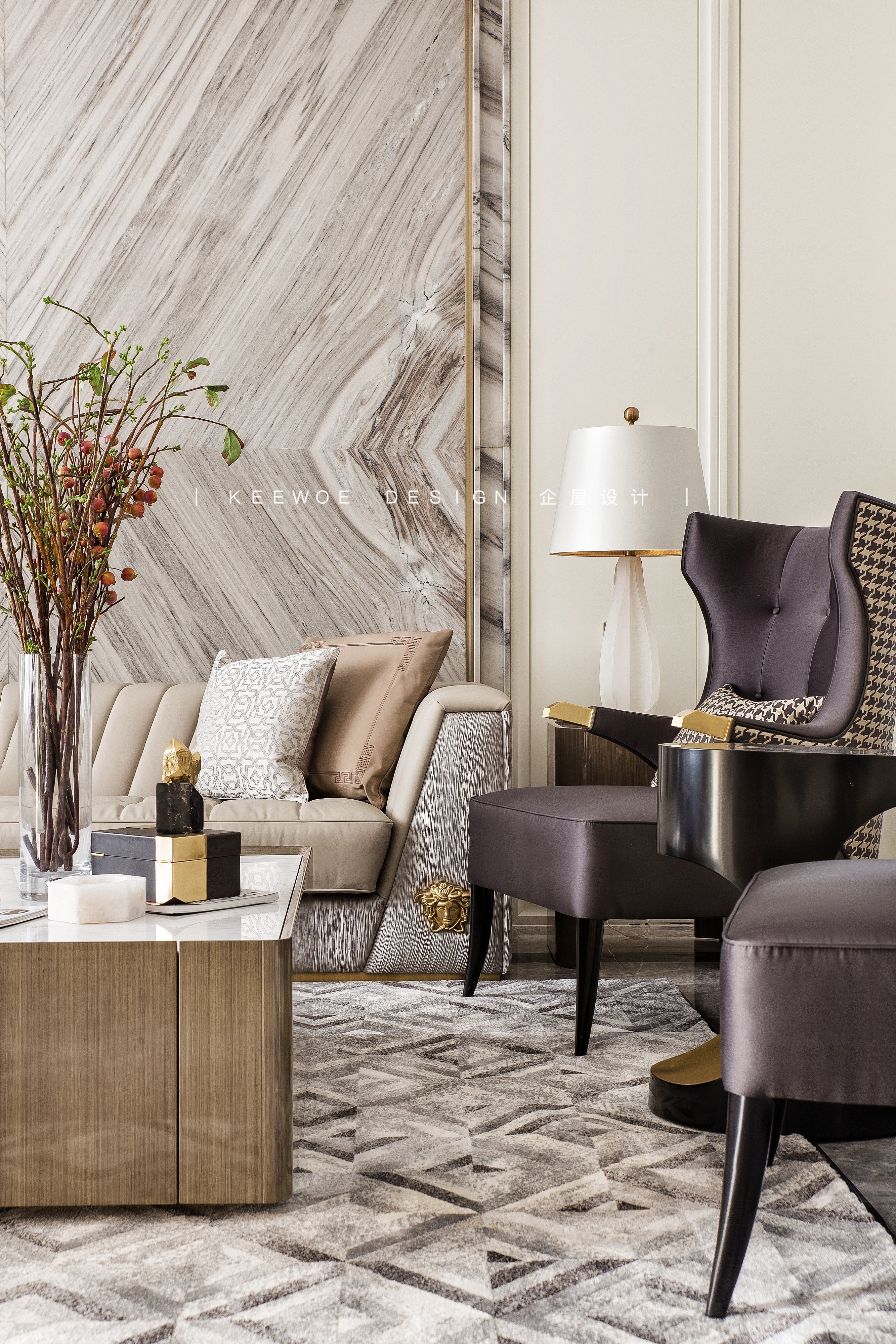 企屋设计现代轻奢 400m2 别墅设计丨中国镇江-5