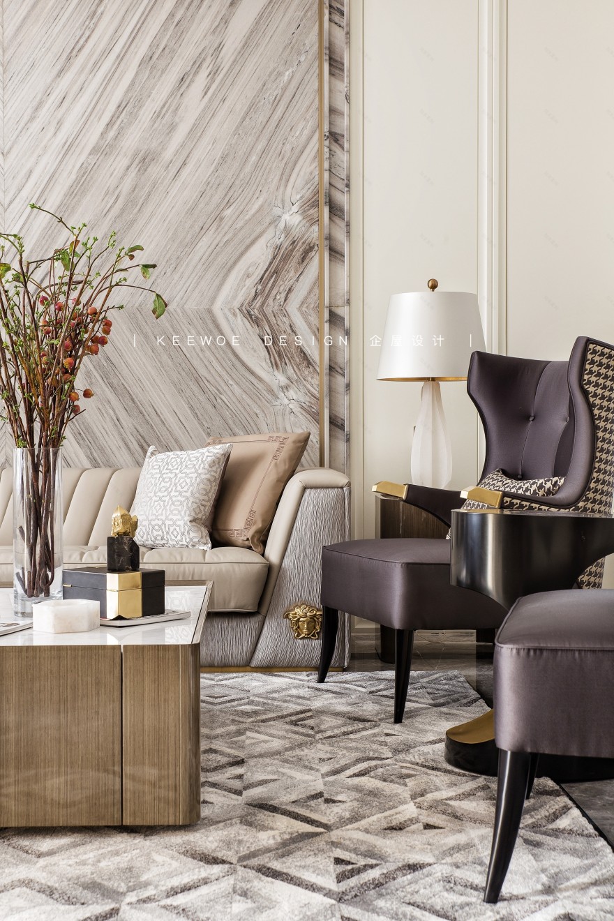 企屋设计现代轻奢 400m2 别墅设计丨中国镇江-5