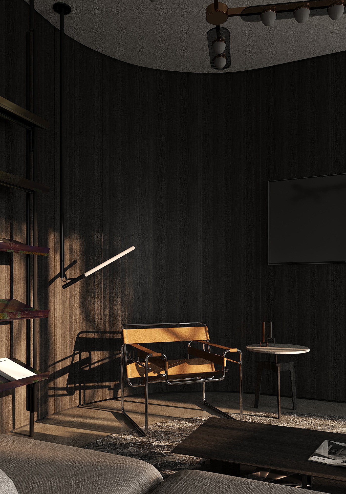 深色系公寓设计 不一样的高级感！-2