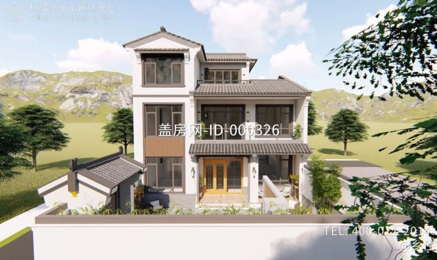 【设计师案例】土建参考造价71万,面宽11m×进深11.6m浙江余姚三层新中式别墅-26