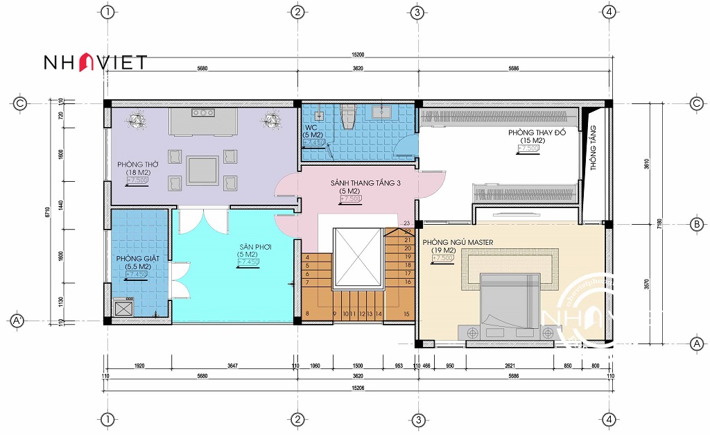 河内丹凤现代3层泰式别墅设计丨越南河内-8