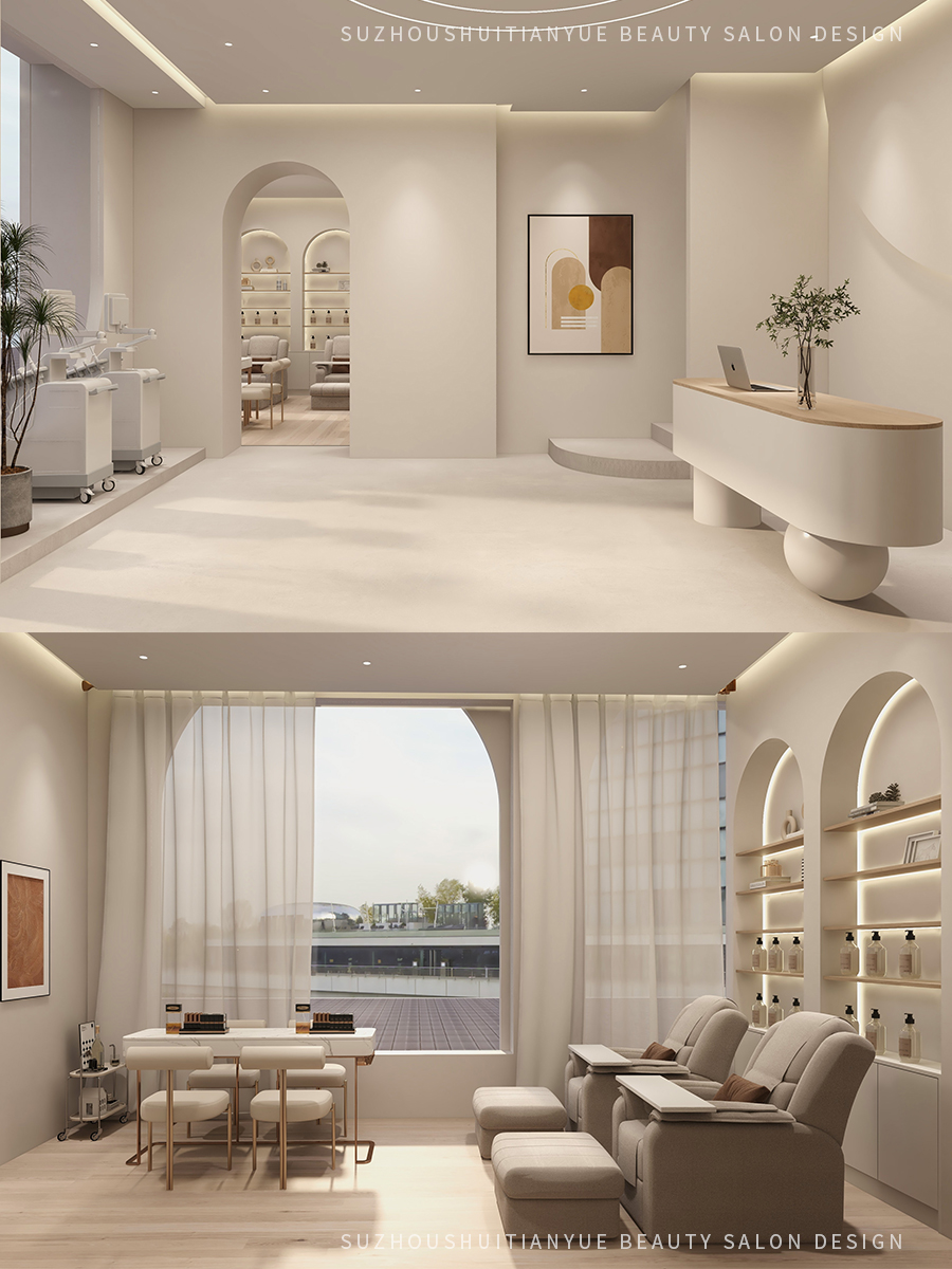 江苏苏州430平简约风美容院设计，温柔无距离感-2