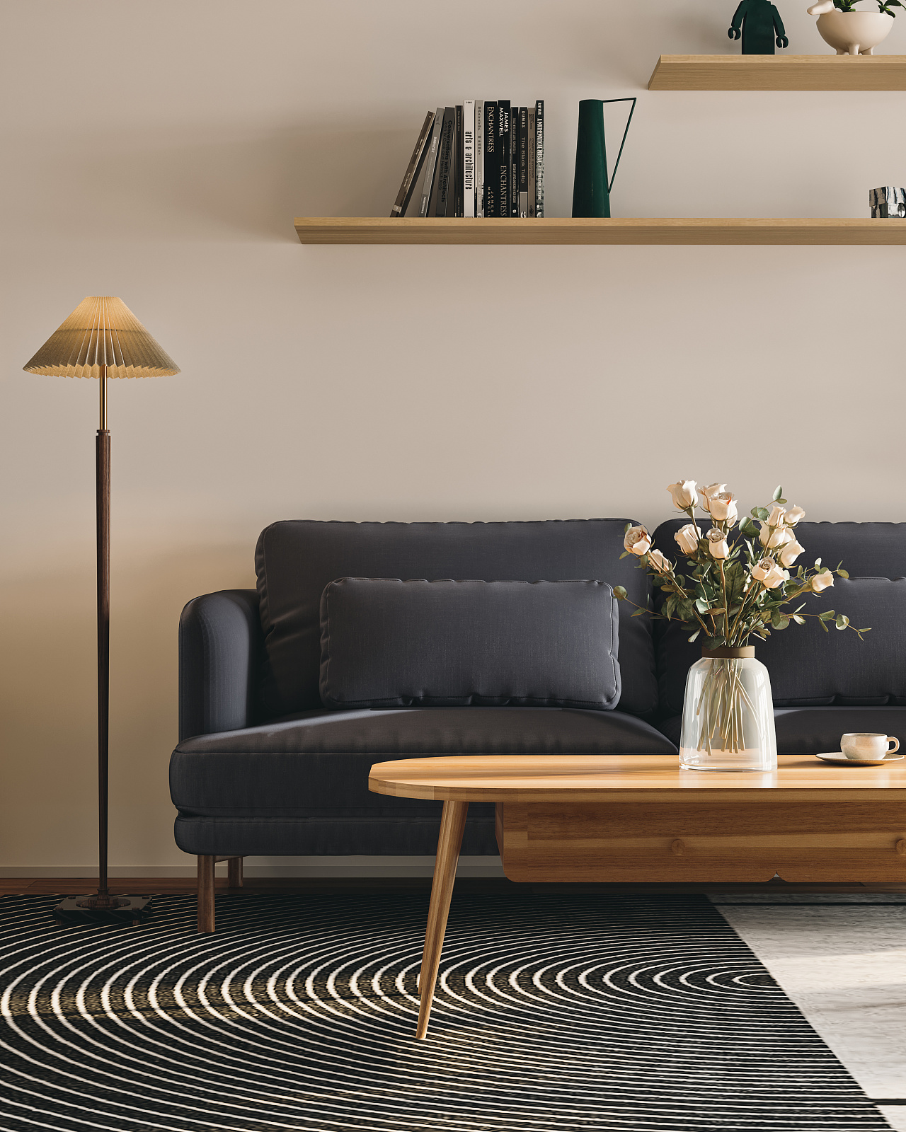 北欧复古客厅设计-7