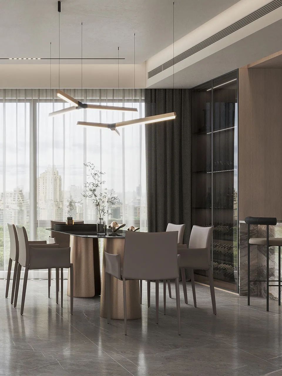 深圳新婚夫妇大平层现代轻奢家居设计丨中国深圳丨一度经纬-14