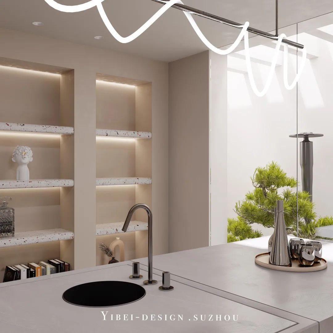 微水泥轻奢全案设计丨中国苏州丨YIBEI DESIGN-9
