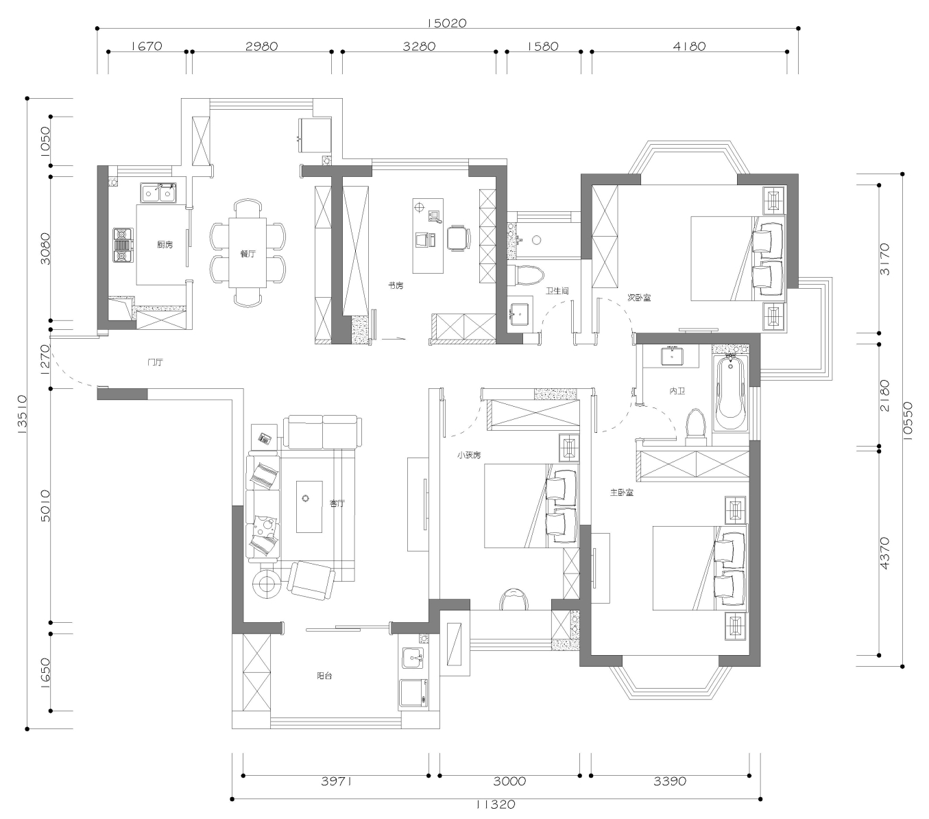 152㎡淡雅新中式 | 鹏宇设计-26