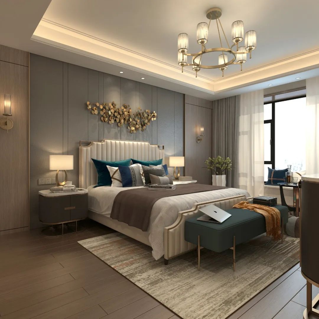 现代中式沿湖公馆，传统与舒适的完美融合-51