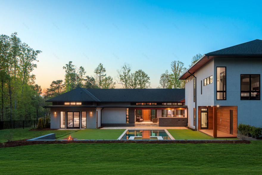 Grey stone, stucco and warm timber wrap South Carolina home by Marica McKeel-2