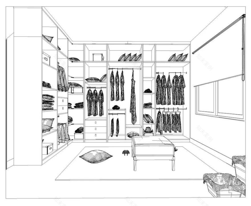 小户型衣帽间设计指南,3㎡空间也能打造炫酷衣帽间-8