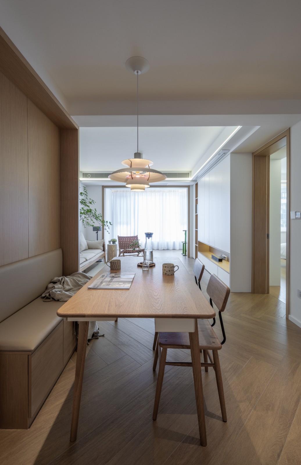 小户型日式原木风婚房设计,舒适惬意的喵汪之家-14