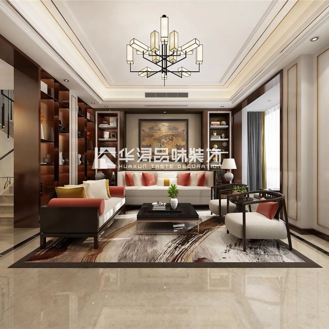 华浔·设计 | 泰州·华泽天下 300㎡新中式，山水意境，移步一景-4