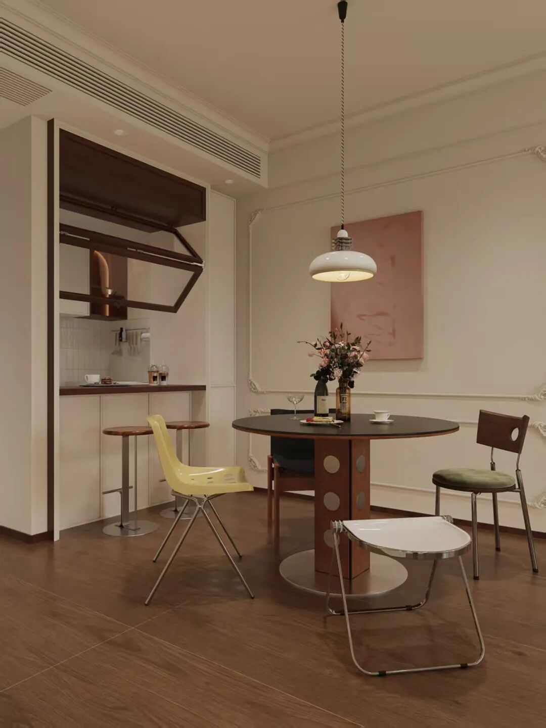 OriginalDesign|作品赏析|润府126,从厨房到客厅，一扇窗解锁法式复古的“通透密码”-47