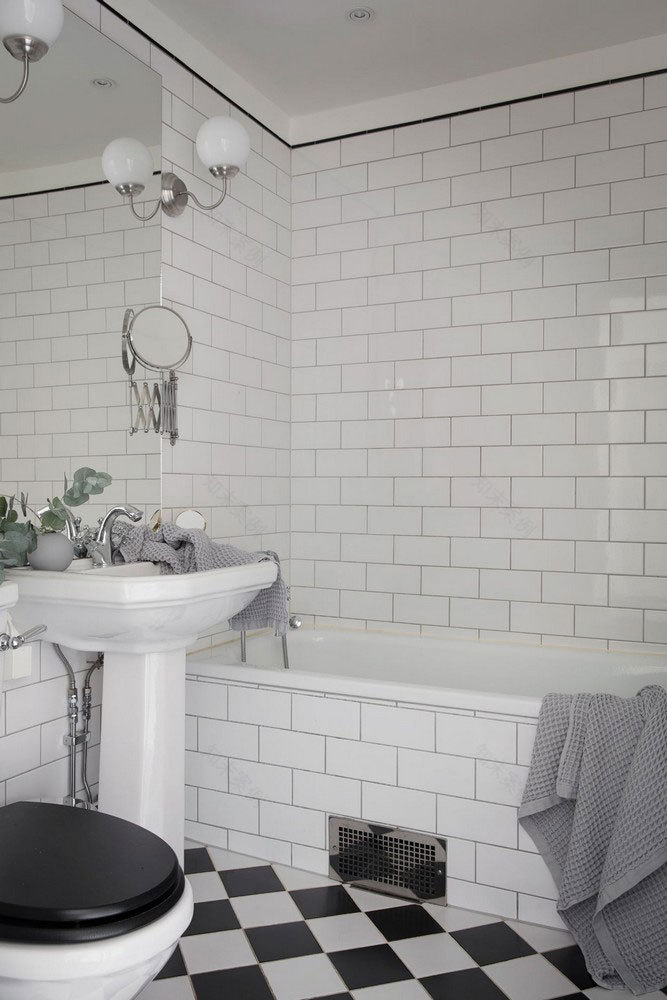 瑞典公寓 | 黑白条纹卧室的温馨北欧风-19