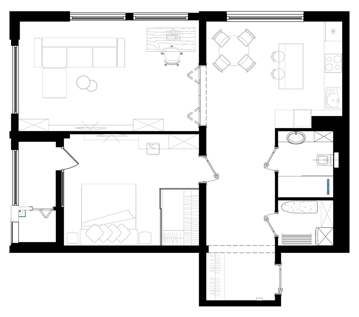 70㎡浅色系公寓设计-21
