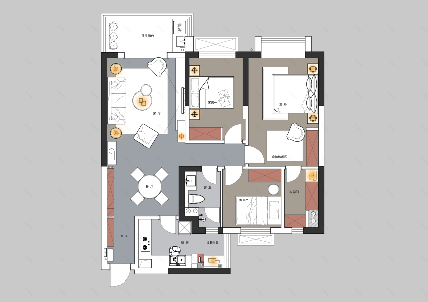 糖果色武汉公寓,打造浪漫梦幻空间-6