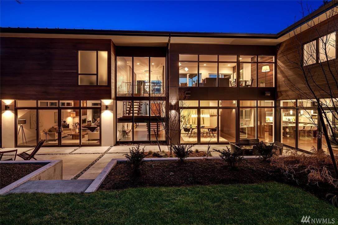 Modern Yarrow Point residence with an interior design defined by the combination of the mahogany wood and white   CAANdesign  Architecture and home design blog-1