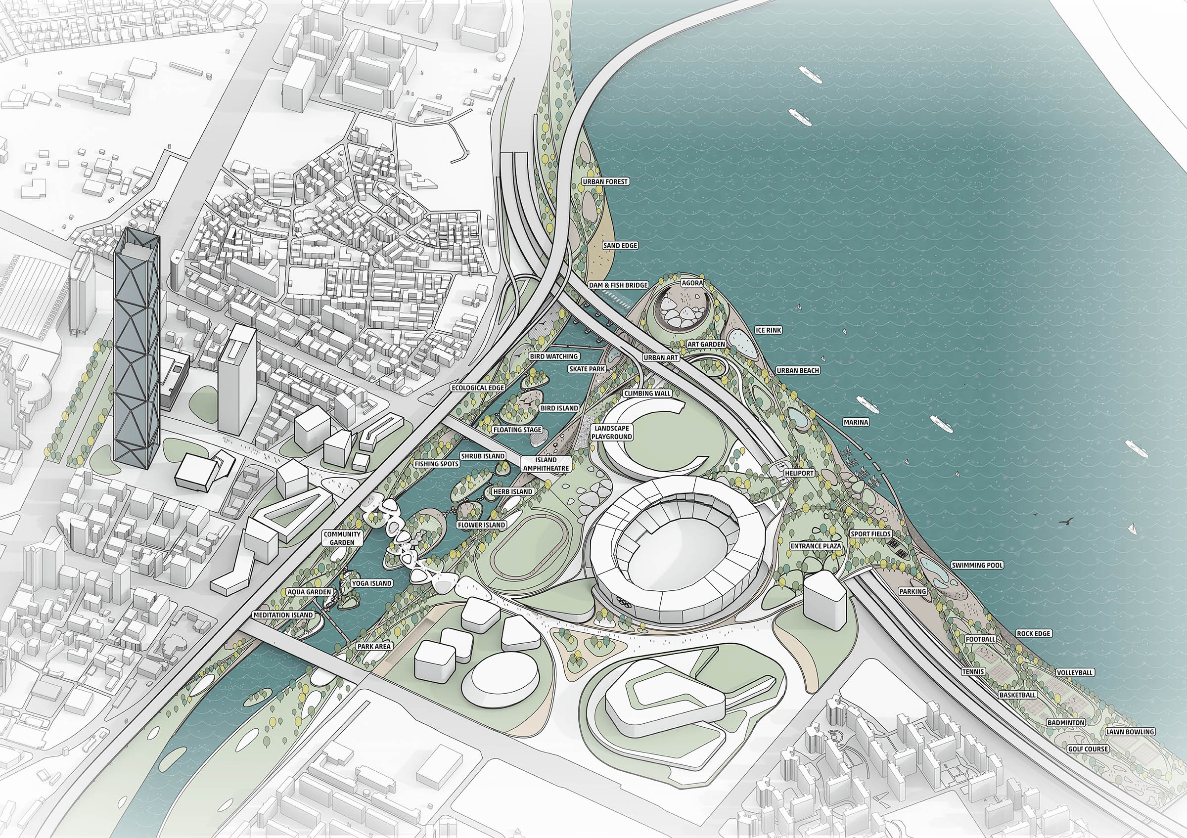 首尔踏步石滨水景观丨韩国首尔-6