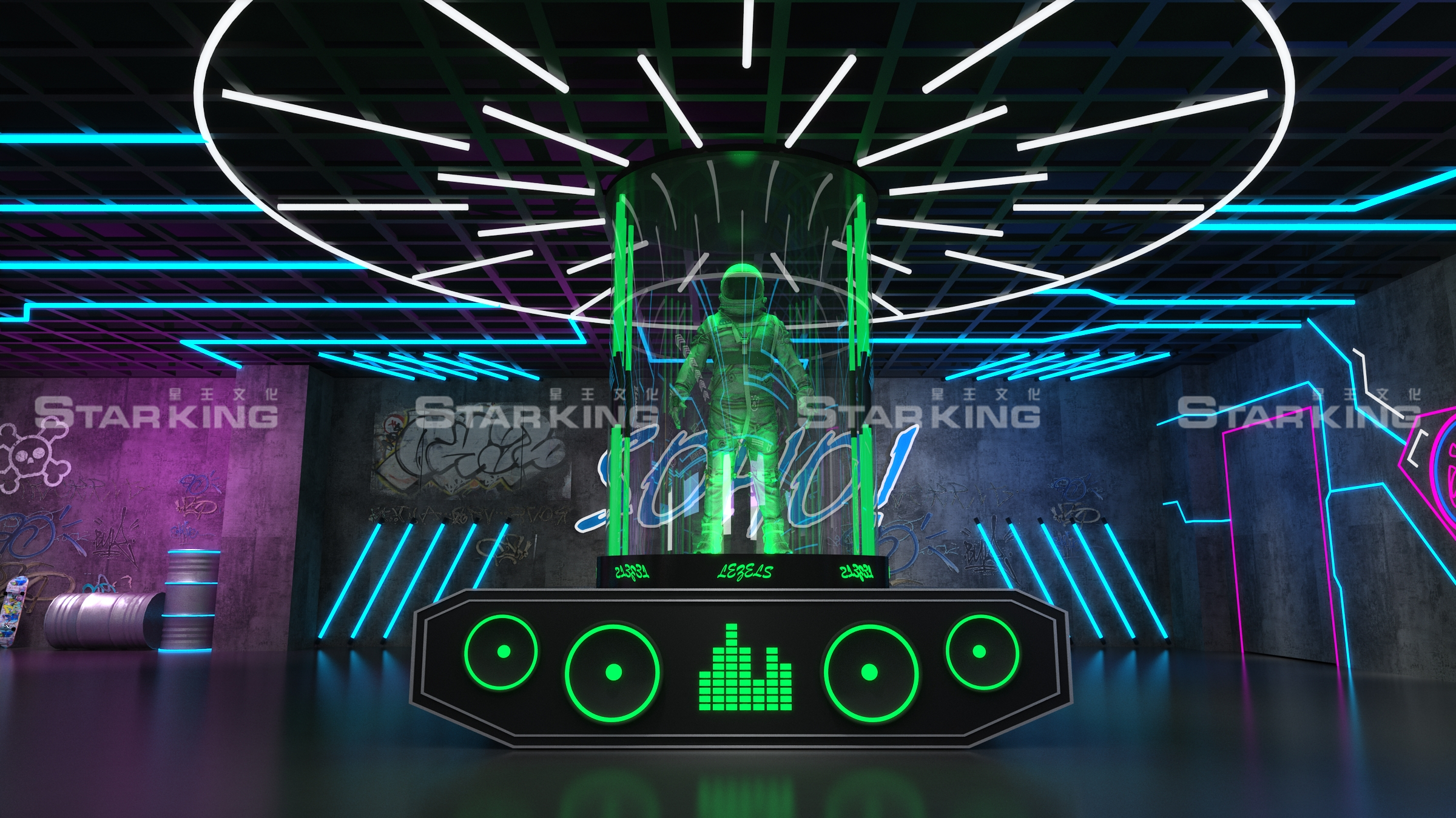 赛博朋克网红美陈打卡点-9