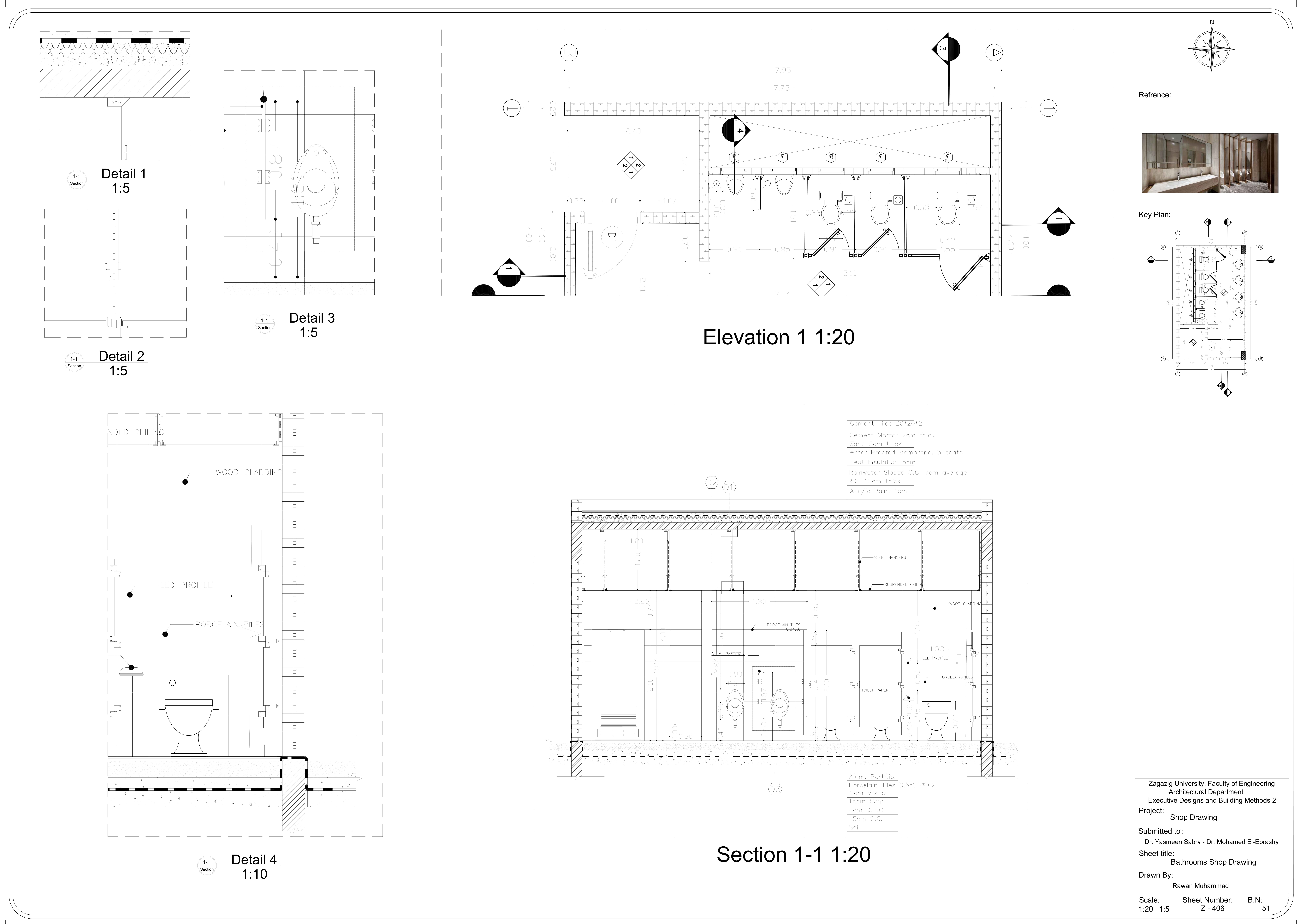 施工图纸工作项目丨Zagazig University 建筑系-16