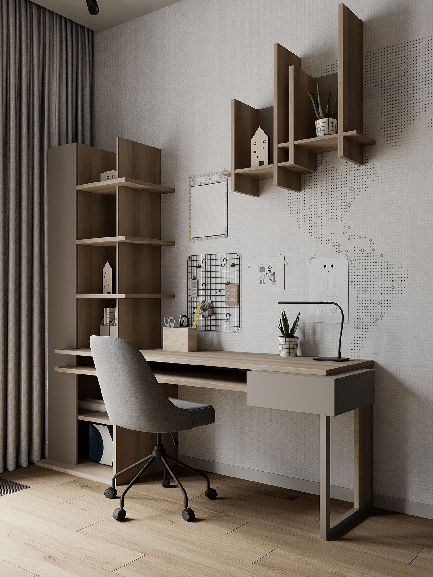 浅灰色与绿色打造舒适凉爽夏日-22